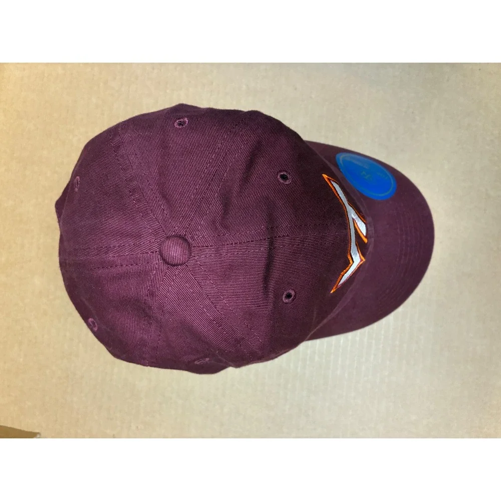 Virginia Tech Hokies Adjustable VT Cap Top of the World Hat Unisex OS Maroon